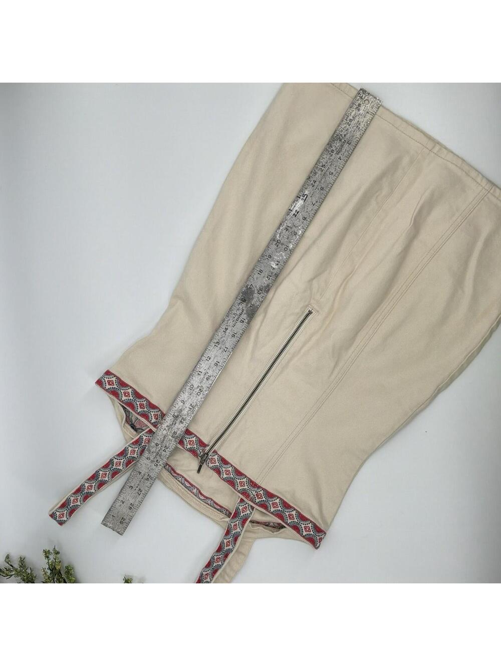 Shyanne Cream Denim Embroidered Sundress Size S - Picture 5 of 6